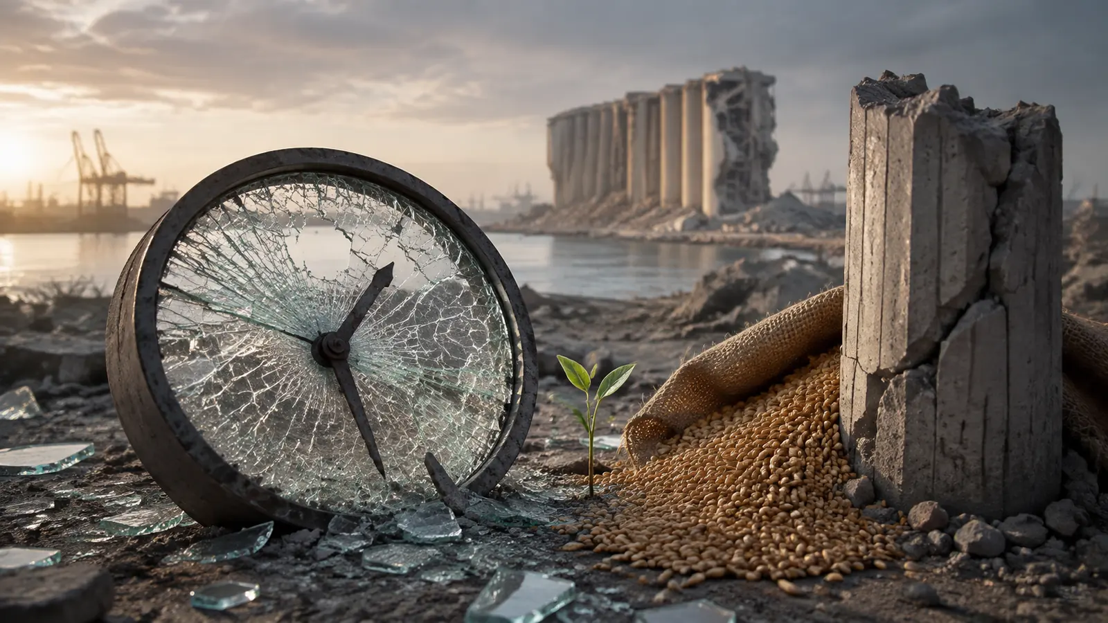 A symbolic image for an article: The “Perroshima” disaster.. What comes after the disaster that shook Lebanon?